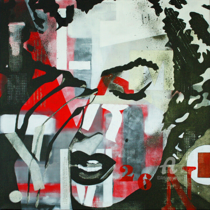 Painting titled "Marilyn Monroe Cry" by Kathleen Artist, Original Artwork, Acrylic