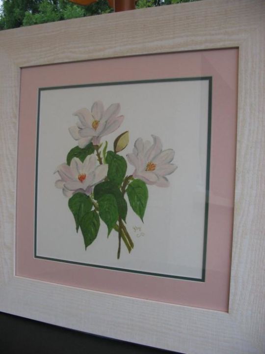 Painting titled "MAGNOLIAS" by Poppy, Original Artwork