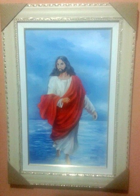 Painting titled "Jesus" by Katya Favero, Original Artwork, Oil