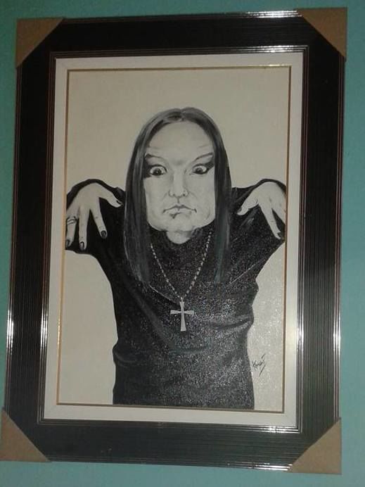 Painting titled "Ozzy" by Katya Favero, Original Artwork, Oil