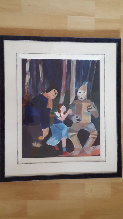 Peinture intitulée "le magicien d'Oz" par Katia Helie-Pottier, Œuvre d'art originale
