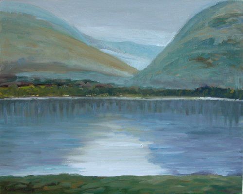 Pintura intitulada "lake view near Kill…" por Katie O'Looney, Obras de arte originais