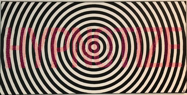 Painting titled "HYPNOTIZE" by Katja Lesiewicz, Original Art, Acrylic