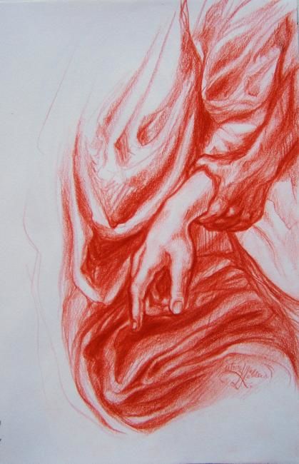 Malerei mit dem Titel "Grasp of a Hand ( T…" von Katerina Koehlerova, Original-Kunstwerk, Öl