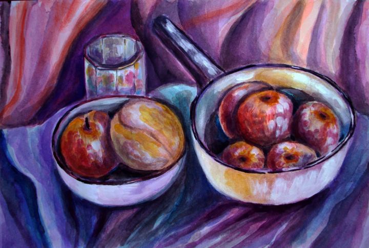 Painting titled "ready-for-the-fruit…" by Katreen Queen, Original Artwork, Acrylic