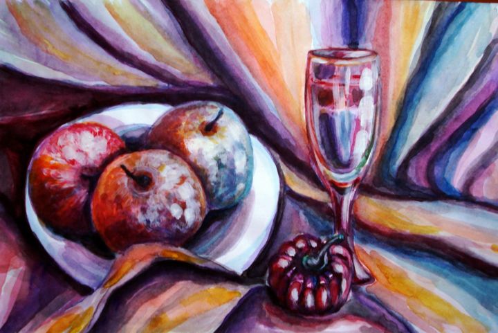 Painting titled "late-snack.jpg" by Katreen Queen, Original Artwork, Acrylic