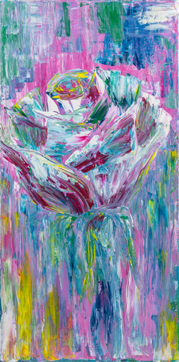 Painting titled "Flowers. The interg…" by Katrin Appleseen, Original Artwork, Acrylic