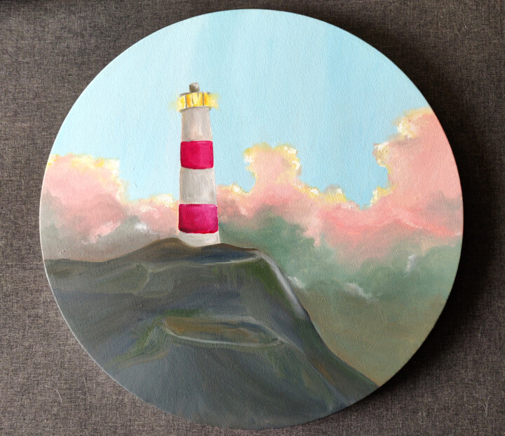 Картина под названием "Lighthouse" - Katrin Savich, Подлинное произведение искусства, Масло