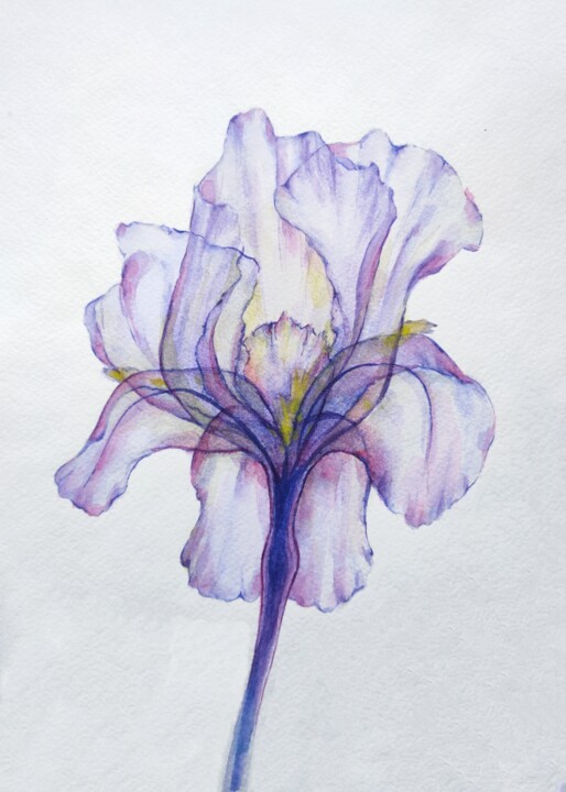 Painting titled "Sincerity ~ Origina…" by Ekaterina Sypkova (KatrinColourArt), Original Artwork, Watercolor