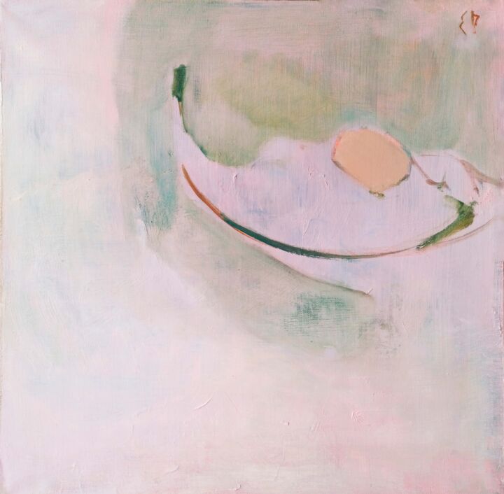Painting titled "Morning still life" by Katrin Rymsha, Original Artwork, Oil Mounted on Wood Panel