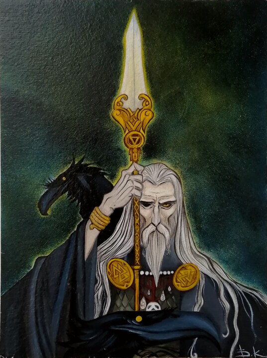 "Odinn" başlıklı Tablo Katsiaryna Budzko tarafından, Orijinal sanat, Petrol