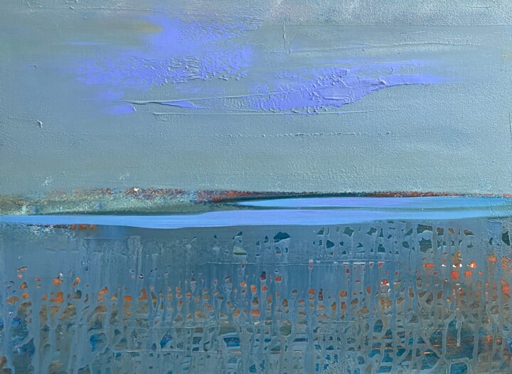 Картина под названием "Subjective landscape" - Katsiaryna Sumarava, Подлинное произведение искусства, Масло Установлен на Де…