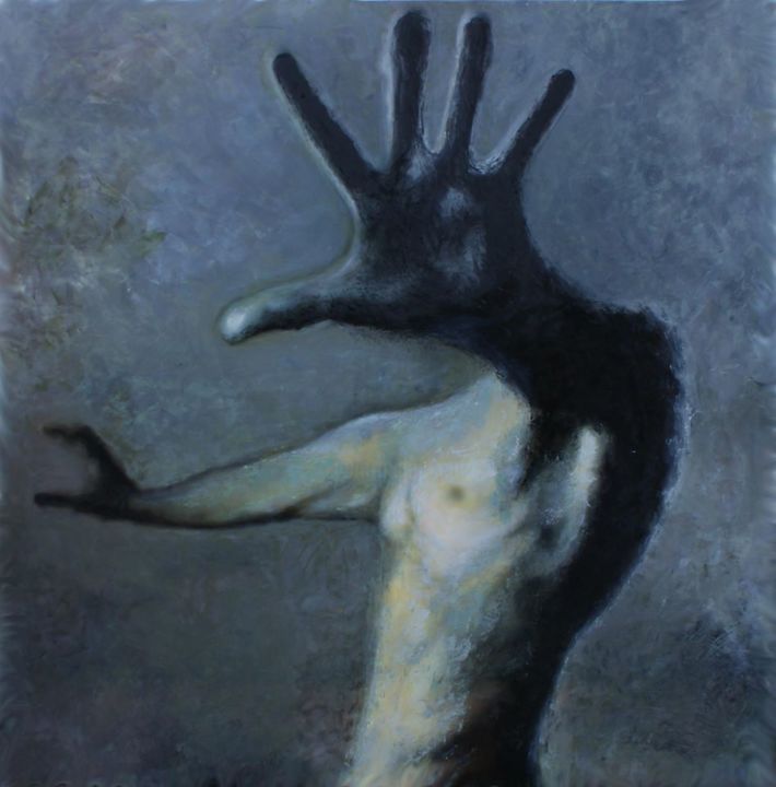 Painting titled "My Daemon" by Catalin Tzetze Radulescu, Original Artwork, Oil