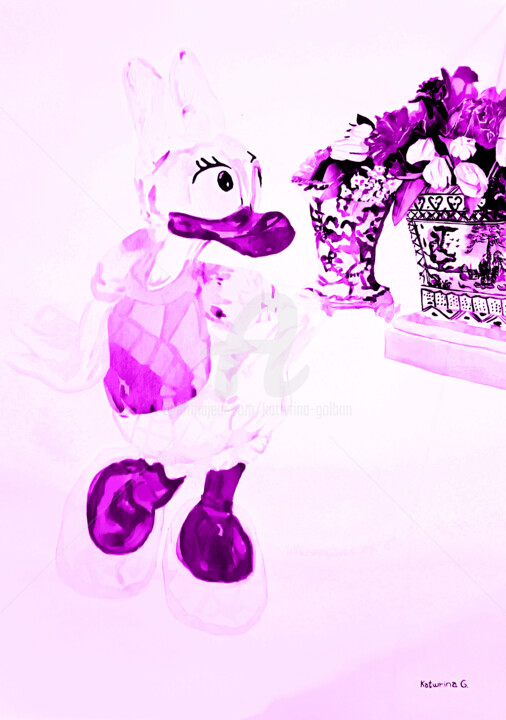 "Duck Dolly 3" başlıklı Dijital Sanat Katwrina Golban tarafından, Orijinal sanat, Suluboya