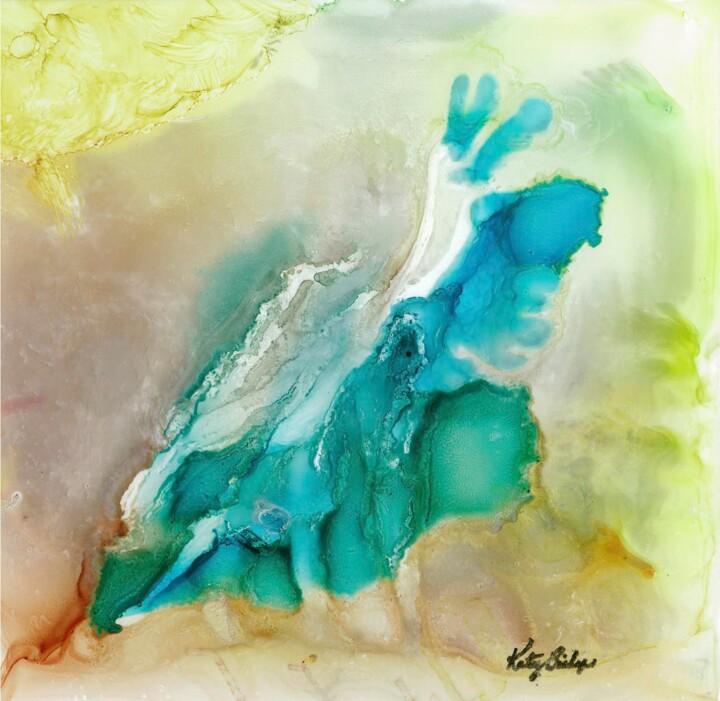 Картина под названием "THE CREVICE" - Katy Bishop, Подлинное произведение искусства, Чернила
