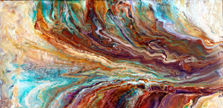 Peinture intitulée "Marble Canyon" par Katy Hawk, Œuvre d'art originale, Acrylique