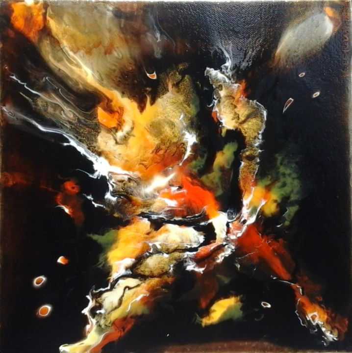 Peinture intitulée "Space 2" par Katy Létourneau, Œuvre d'art originale, Acrylique