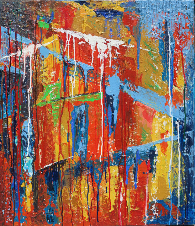 Malerei mit dem Titel "DEVELOPMENT" von Andrej Barov, Original-Kunstwerk, Acryl