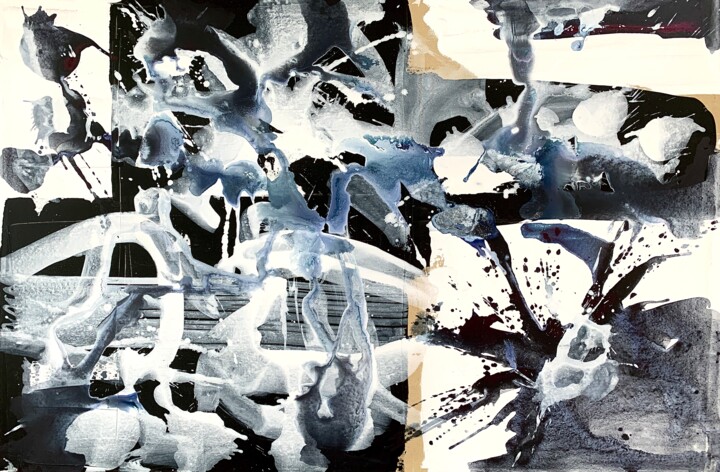 Pintura titulada "Abstract no. 5022 b…" por Anita Kaufmann, Obra de arte original, Acrílico
