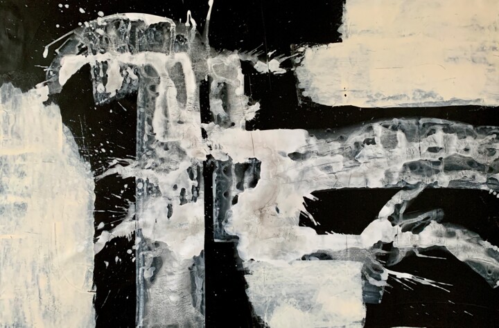 绘画 标题为“Abstract in black a…” 由Anita Kaufmann, 原创艺术品, 丙烯