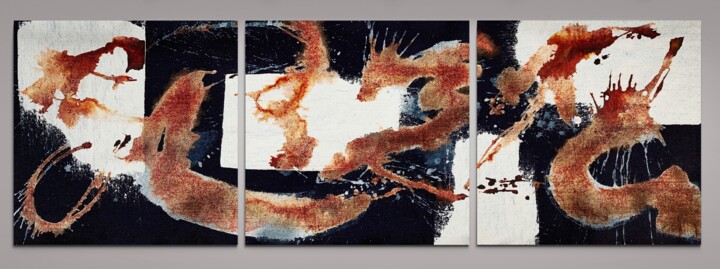Pittura intitolato "Abstract no. 424 bl…" da Anita Kaufmann, Opera d'arte originale, Acrilico