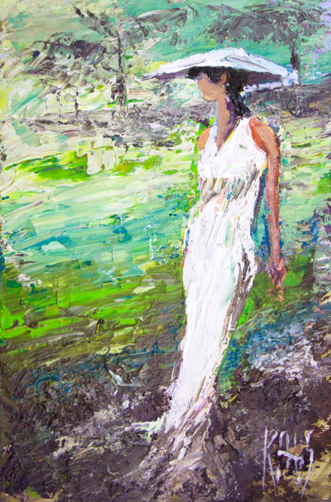 Peinture intitulée "Le printemps est de…" par Michèle Kaus (Kaus), Œuvre d'art originale, Acrylique Monté sur Châssis