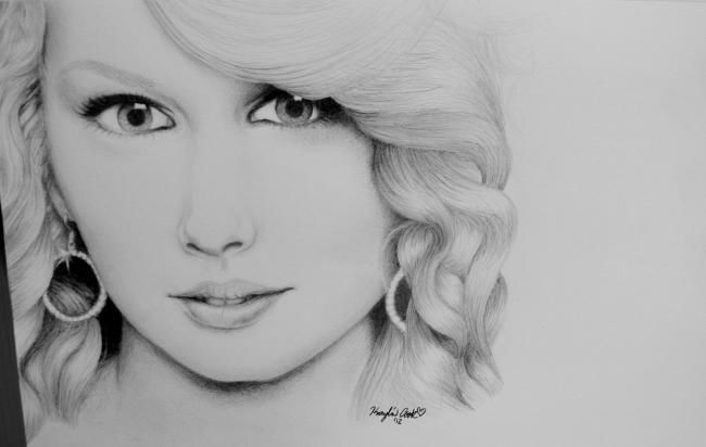 Drawing titled "Taylor Swift (Portr…" by Kay Cook, Original Artwork, Other