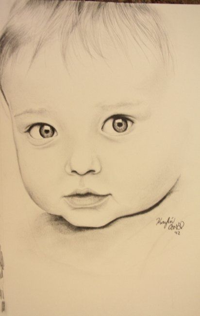 Drawing titled "Baby 2" by Kay Cook, Original Artwork, Other