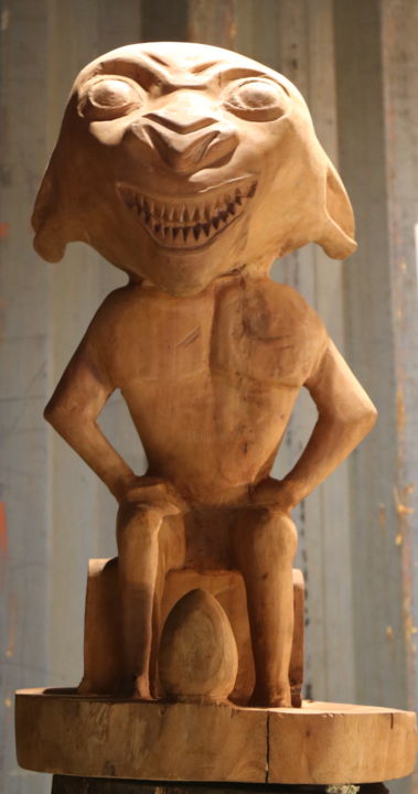 Sculpture titled "baclou" by Kayhanga, Original Artwork, Wood