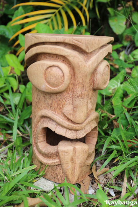 Sculpture intitulée "Tiki" par Kayhanga, Œuvre d'art originale, Bois