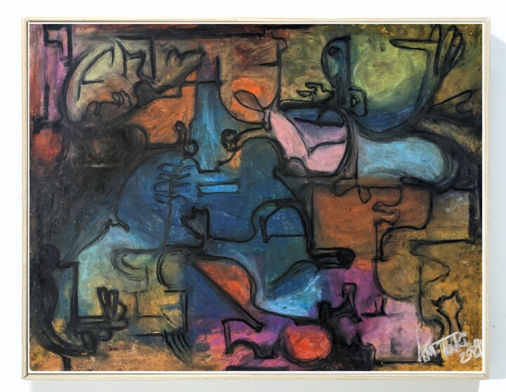 Pittura intitolato "Inner Cadence" da Kazi Muhammed Taki, Opera d'arte originale, Pastello