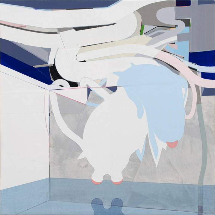 Painting titled "Pool" by Kazuhiro Higashi, Original Artwork, Acrylic