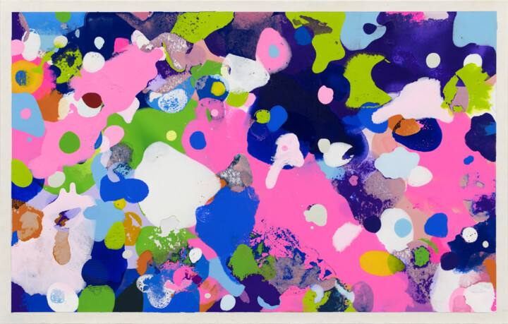 Painting titled "Colorful Soup (2023…" by Kazuhiro Higashi, Original Artwork, Acrylic