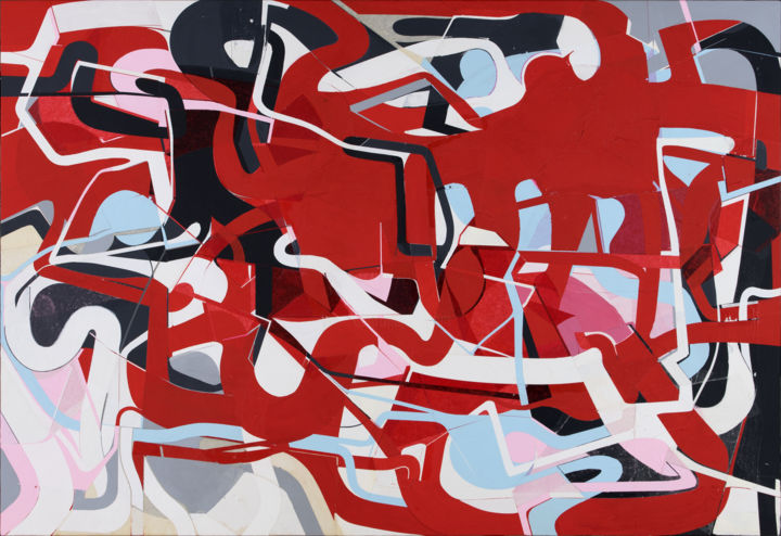 Painting titled "Untitled (20180806)" by Kazuhiro Higashi, Original Art, Acrylic