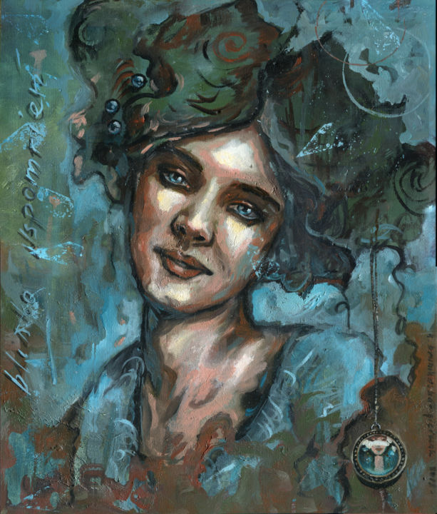 Painting titled "Blisko wspomnień" by Katarzyna Bruniewska-Gierczak, Original Artwork, Oil