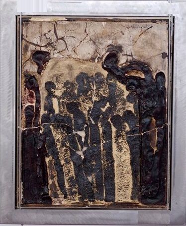 Sculpture titled ""TĘSKNOTy"" by Kochan Elżbieta, Original Art, Ceramics Mounted on Metal