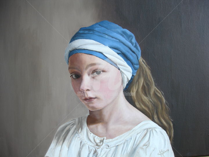 Painting titled "Laurine" by Keanu Dahinden, Original Artwork, Oil