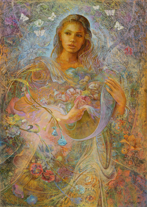 Painting titled "Expectation" by Aleksandr Vutianov, Original Artwork, Oil
