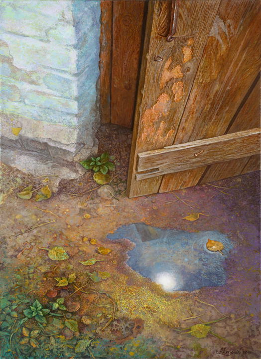 Painting titled "Still life with sun…" by Aleksandr Vutianov, Original Artwork, Oil