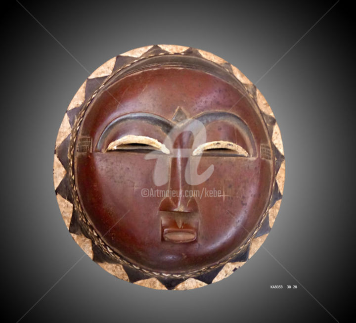 Sculpture titled "Masque Baoulé  art…" by Kebe, Original Artwork, Wood