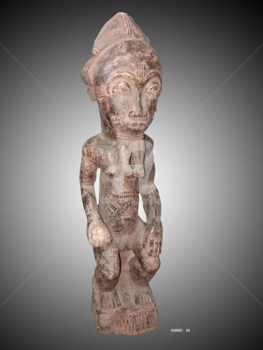 Scultura intitolato "Statuette Baoulé  a…" da Kebe, Opera d'arte originale, Legno