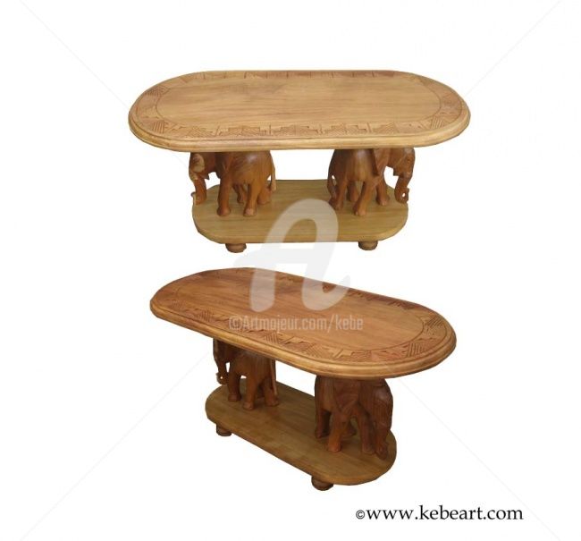 Design intitulada "Table Basse avec él…" por Kebe, Obras de arte originais