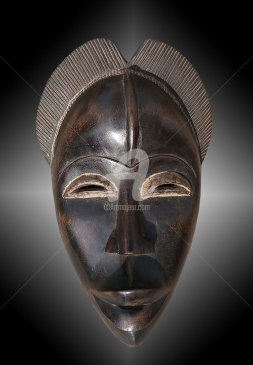 雕塑 标题为“Masque Dan  tribal…” 由Kebe, 原创艺术品, 木