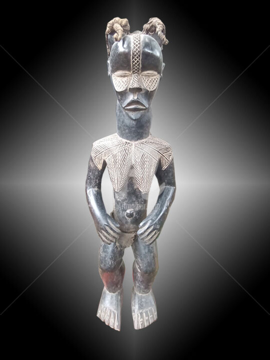 Sculpture intitulée "Statuette Bété art…" par Kebe, Œuvre d'art originale, Bois