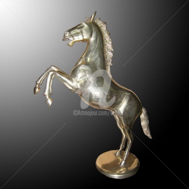 Sculpture intitulée "Cheval en Bronze d'…" par Kebe, Œuvre d'art originale, Bronze