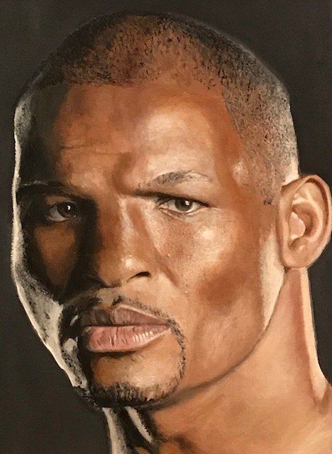 Painting titled "The fighter" by Keef Art, Original Artwork, Acrylic