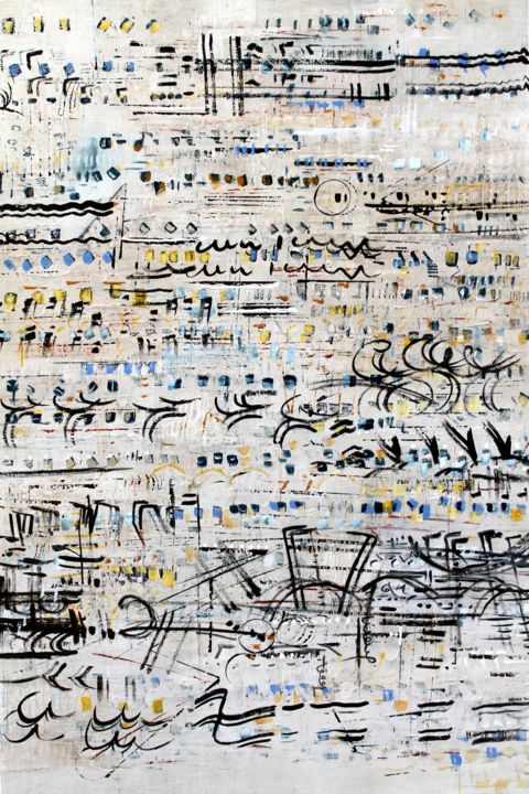 Peinture intitulée "partition-150-x100-…" par Keip, Œuvre d'art originale