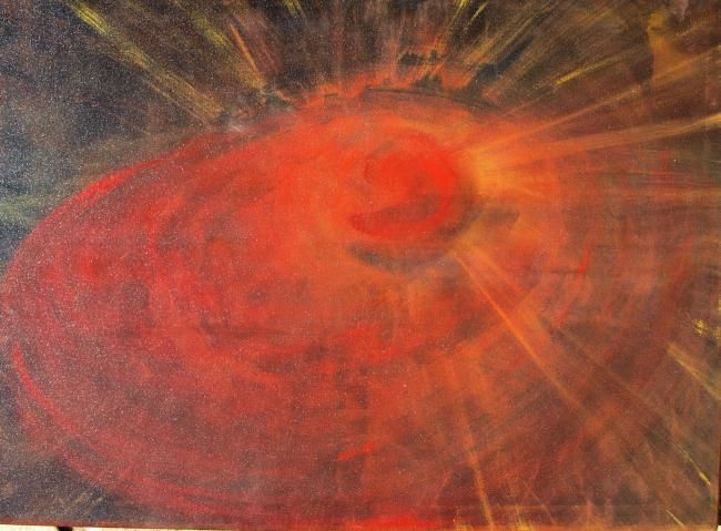 Malarstwo zatytułowany „rencontre galactique” autorstwa Le Monde Selon Iglèse, Oryginalna praca, Inny