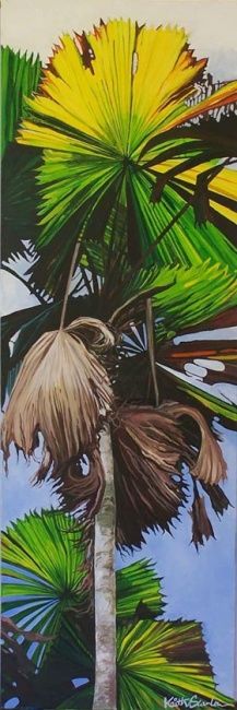 Painting titled "LICUALA FRONDS" by Keith Scanlon, Original Artwork