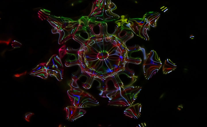 Photographie intitulée "Hexagone tricolor" par Gabriel Kelemen, Œuvre d'art originale
